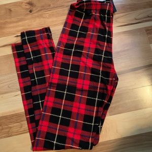 Plaid leggings